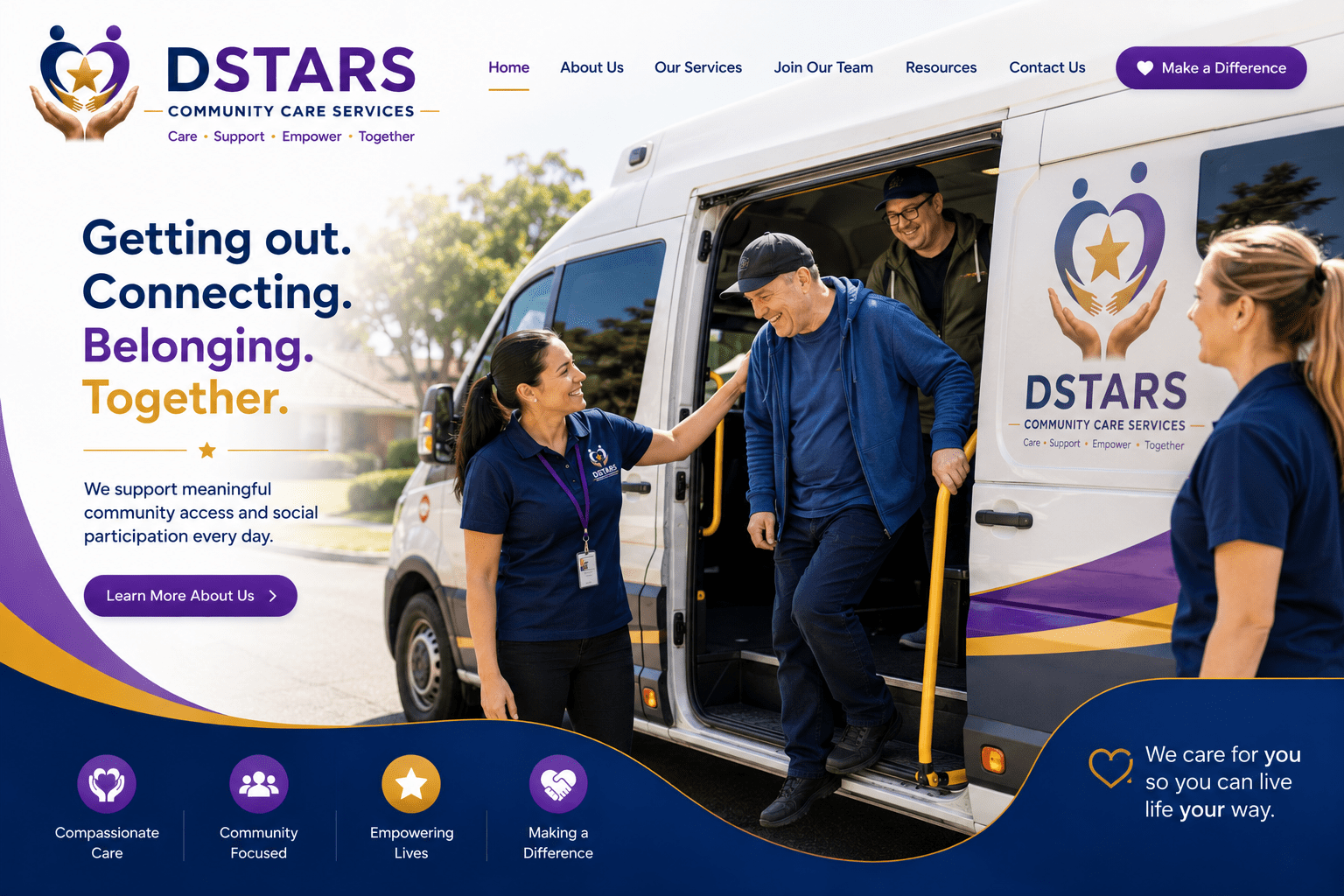 DSTARS Community Care Services Website Header Banner 3