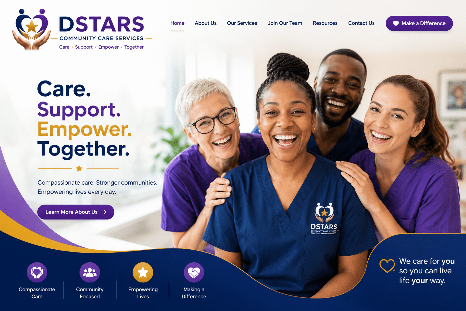 DSTARS Community Care Services Website Header Banner 1