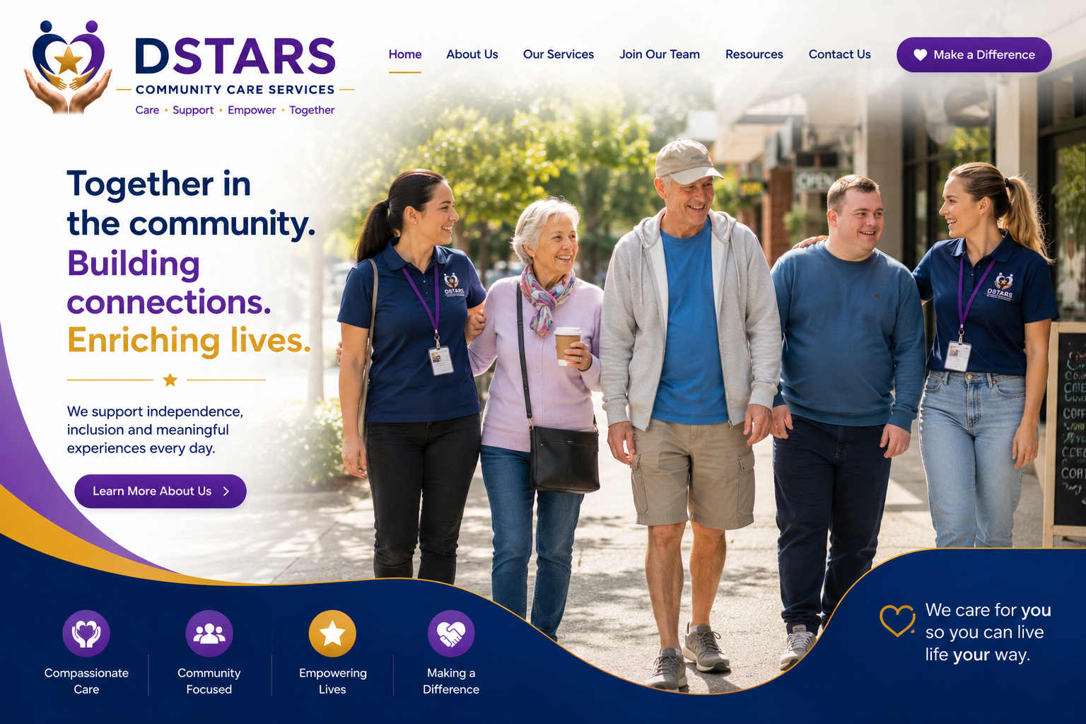 DSTARS Community Care Services Website Header Banner 2